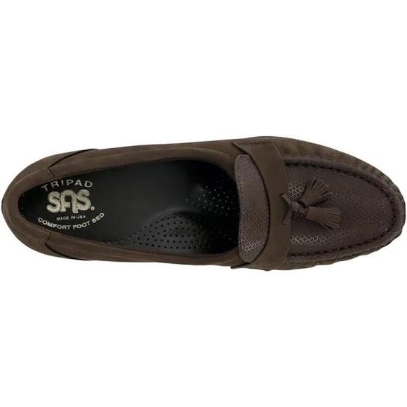 SAS Womens Taylor Wedge Loafer US 12 M EU 42.5 Brown Leather NIB - Picture 2 of 14